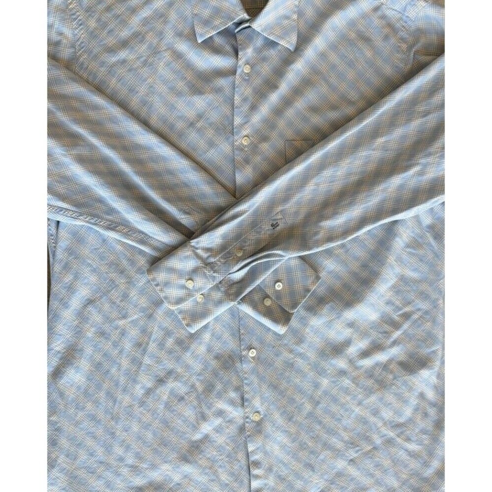Joop! Men's Long Sleeve Button Dress Shirt 43 17 Plaid EUC